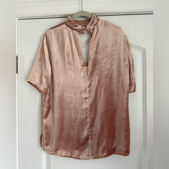 A.L.C. Velvet Blouse in Blush - Picture 2 of 3